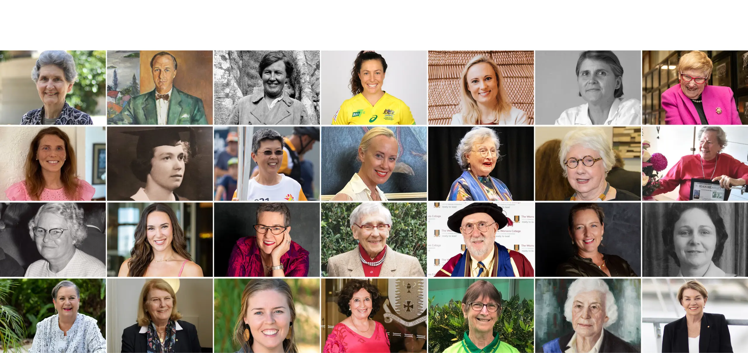 A collage of people's photos of their heads and shoulders.